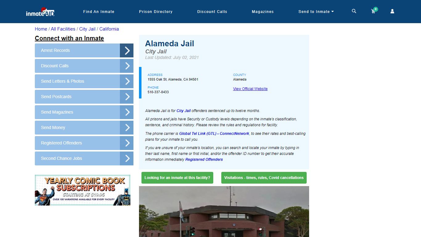 Alameda Jail | Inmate Locator